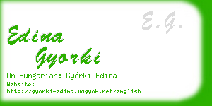 edina gyorki business card